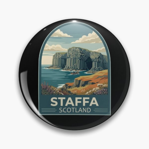 Item preview, Staffa Scotland Fingal's Cave Art - Vintage Travel Poster designed and sold by Loom on the Loch.