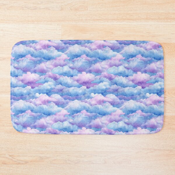 Item preview, Soft Watercolor Blue Purple Pink Cloud Pattern designed and sold by NicolasGlowArt.
