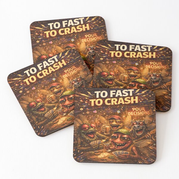 Item preview, To Fast To Crash — Pour Decisions Bar Flies Art designed and sold by A Sinister Sly.