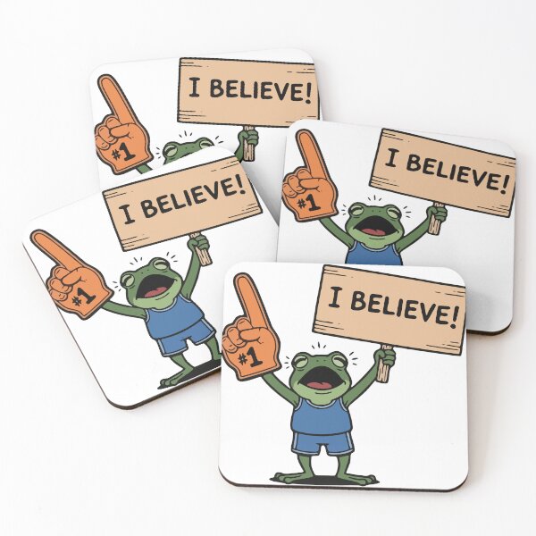 Item preview, Enthusiastic Sports Fan Frog with Foam Finger and Sign designed and sold by Floomart.