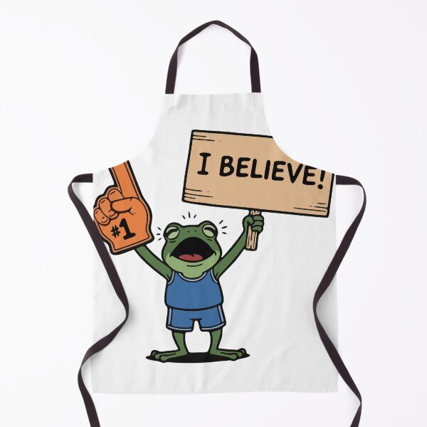 Item preview, Enthusiastic Sports Fan Frog with Foam Finger and Sign designed and sold by Floomart.