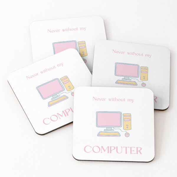 Item preview, Never Without My Computer Retro Pastel Print Wall Art Poster designed and sold by MoodsOfMine.