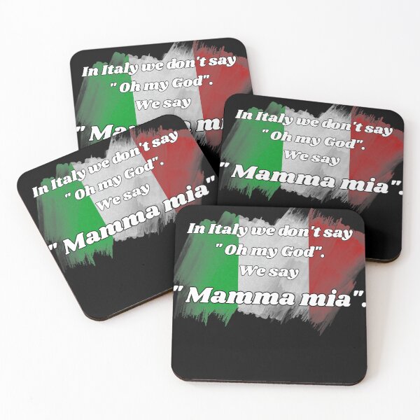 Item preview, In Italy we don't say Oh My God - Funny Italian Mamma Mia Black Version designed and sold by TheItaliandilemma.