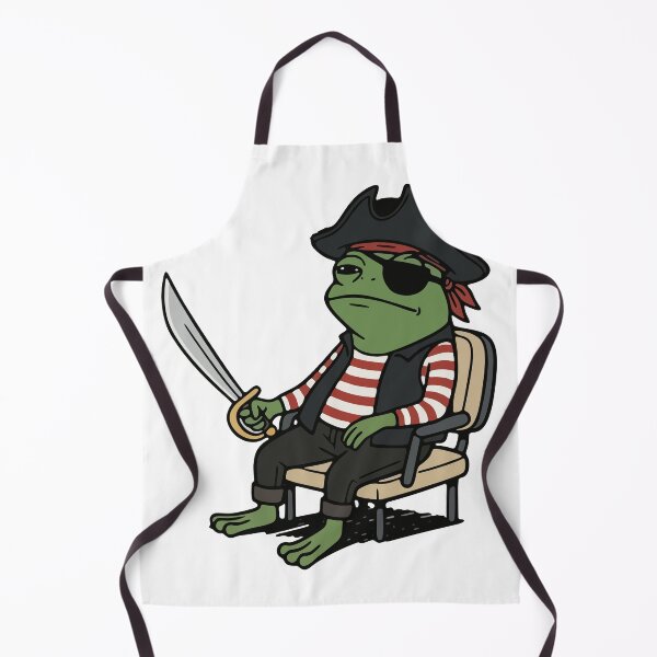 Item preview, Pirate Frog Captain with Sword and Eyepatch designed and sold by Floomart.