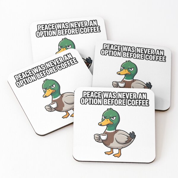 Item preview, Angry Duck Funny Sarcastic Coffee Quote Meme Animal Design designed and sold by timizar.