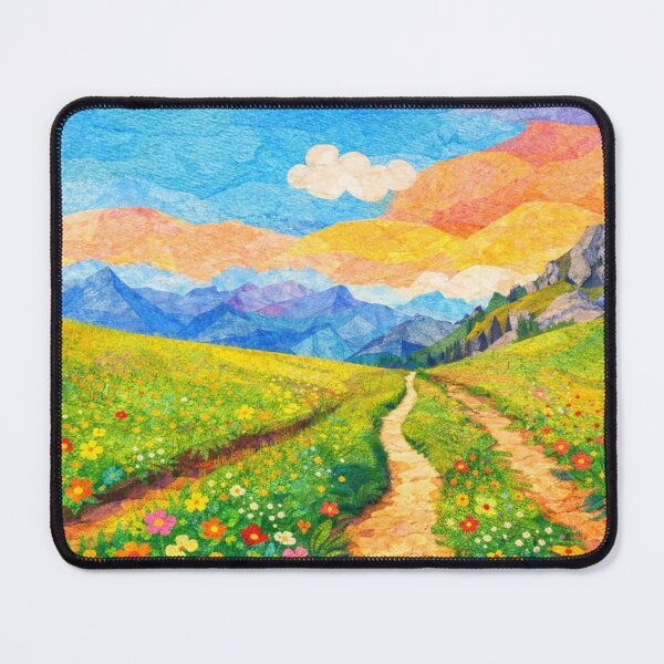 Item preview, Endless Trail aiming for a Blue Mountain Panorama, Mixed Media Digital Collage designed and sold by SWSandraWechner.