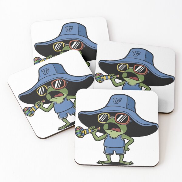 Item preview, Vuvuzela Frog Fan in Sun Hat and Sunglasses designed and sold by Floomart.