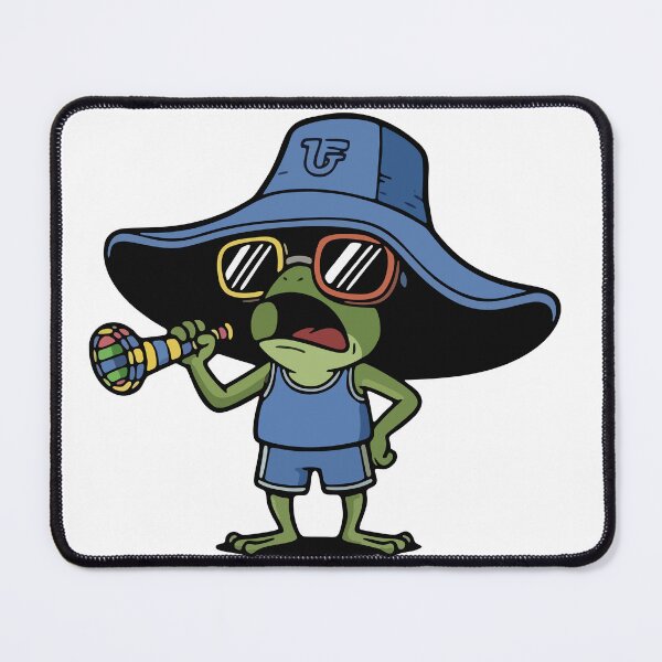 Item preview, Vuvuzela Frog Fan in Sun Hat and Sunglasses designed and sold by Floomart.