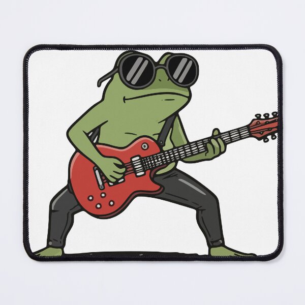 Item preview, Rock Star Frog Playing Electric Guitar Illustration designed and sold by Floomart.