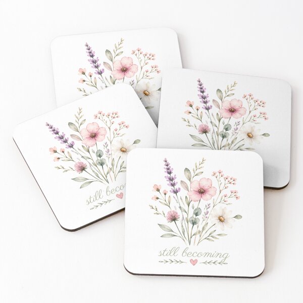 Item preview, Still Becoming – Watercolor Wildflower Inspirational Design designed and sold by Silaris Designs.