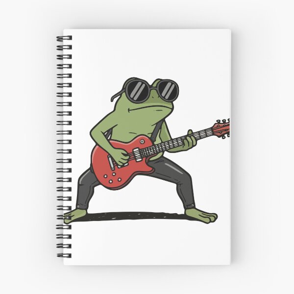Item preview, Rock Star Frog Playing Electric Guitar Illustration designed and sold by Floomart.
