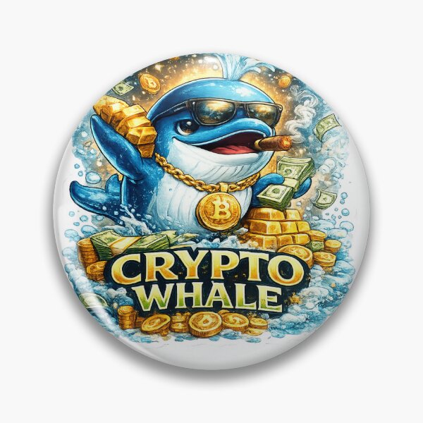 Item preview, Crypto Whale Sticker – Funny Bitcoin Investor Art designed and sold by Puraenergia Stickers.