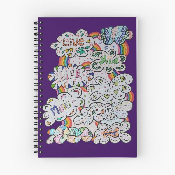 Item preview, A Colourful Life - Hand Drawn Affirmation Pattern designed and sold by AJPrettyObscene.