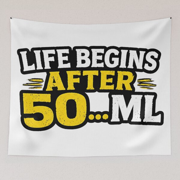 Item preview, Life Begins After 50 ML Funny Vodka Birthday Design designed and sold by PLEYBAN.