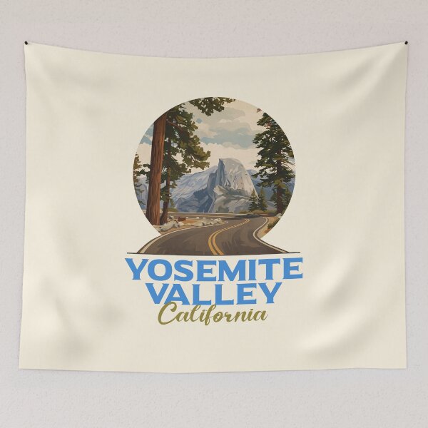 Item preview, Yosemite Valley California Half Dome Vintage Nature Art designed and sold by LinaValearte.