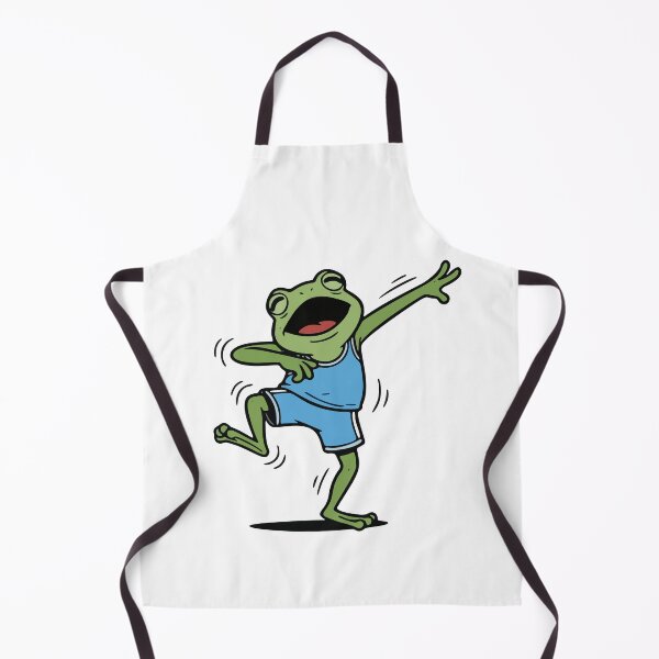 Item preview, Dancing Frog in Blue Sports Jersey Illustration designed and sold by Floomart.
