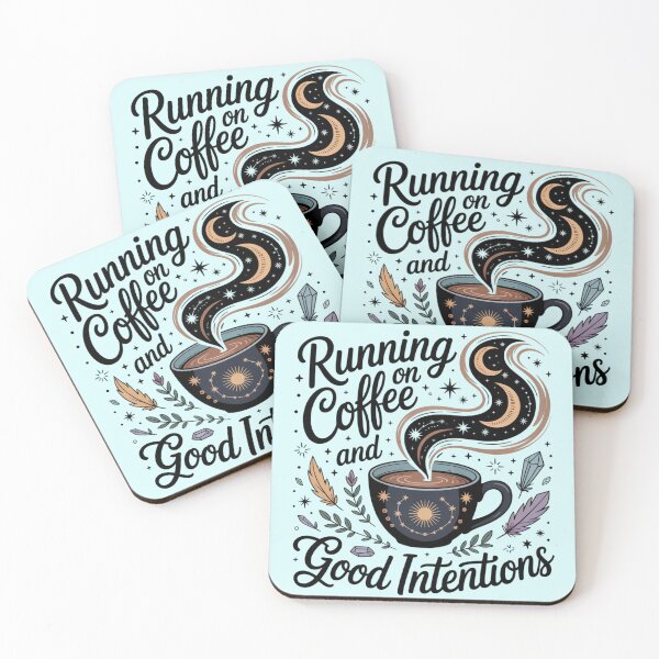Item preview, Running on Coffee and Good Intentions designed and sold by Nzgiftsandmore.
