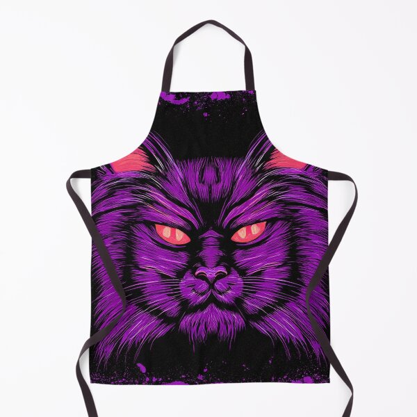 Item preview, Purple cat face with glowing pink eyes designed and sold by ChernivtsiSkoda.