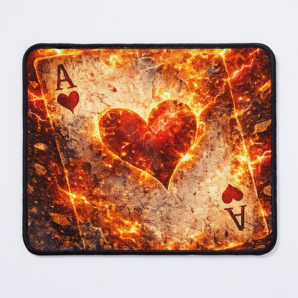 Item preview, Burning Ace of Hearts Card Fire Graphic designed and sold by OxiSkor.