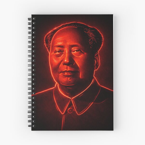 Item preview, Futuristic Neon Chairman – Artistic Red Portrait designed and sold by Myōhō Print Co..