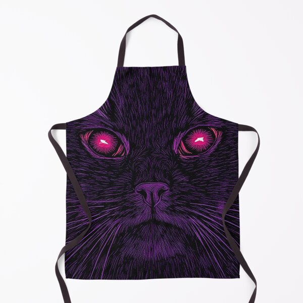 Item preview, Purple cat face with glowing pink eyes designed and sold by ChernivtsiSkoda.
