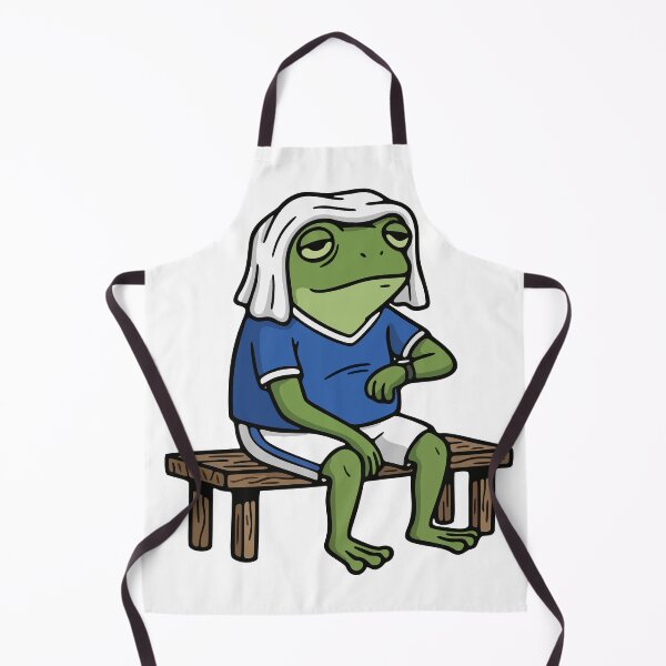 Item preview, Tired Athlete Frog Sitting on Bench Illustration designed and sold by Floomart.