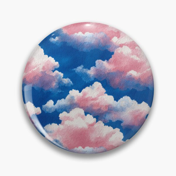 Item preview, Dreamy Pink Watercolor Clouds Blue Sky Aesthetic designed and sold by NicolasGlowArt.