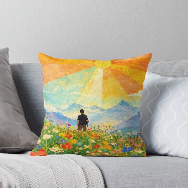 Item preview, Humbled by the Glow, Majestic Mountain Panorama , Mixed Media Digital Collage designed and sold by SWSandraWechner.