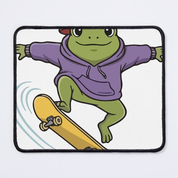 Item preview, Skater Frog in Hoodie and Snapback Illustration designed and sold by Floomart.