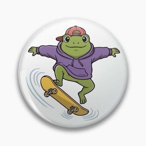 Item preview, Skater Frog in Hoodie and Snapback Illustration designed and sold by Floomart.