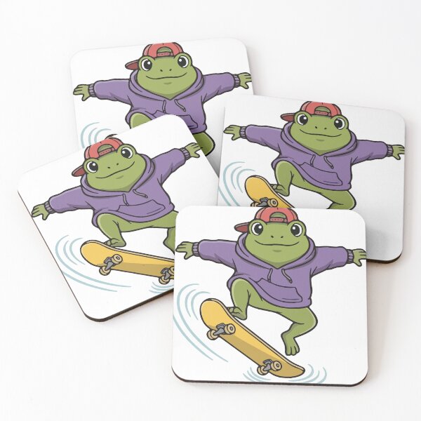 Item preview, Skater Frog in Hoodie and Snapback Illustration designed and sold by Floomart.