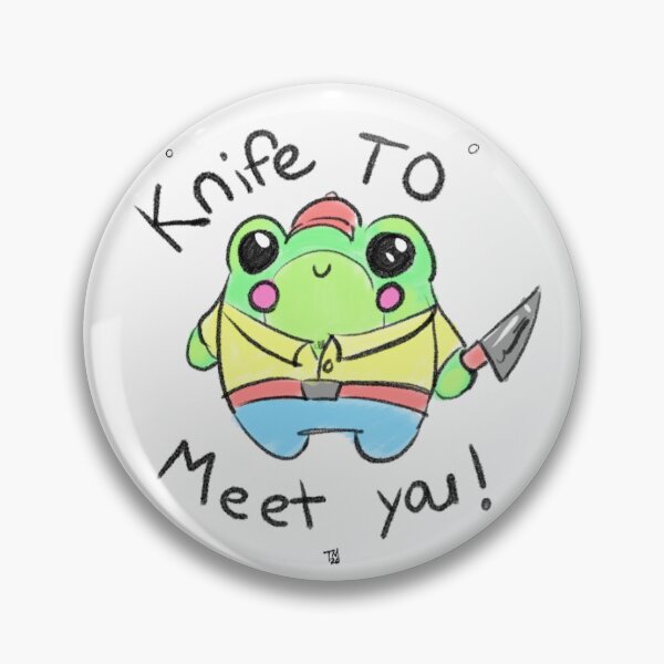 Item preview, "Knife to meet you!" Cute frog  designed and sold by Rednorth.
