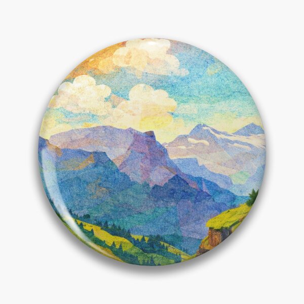 Item preview, Green Cliff framed by Blue Mountain Panorama, Mixed Media Digital Collage designed and sold by SWSandraWechner.