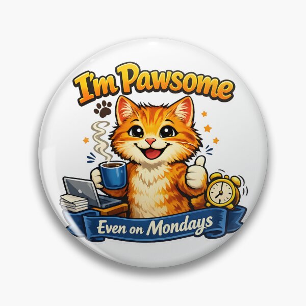 Item preview, I’m Pawsome Even on Mondays Awesome Cat designed and sold by ironydesigns.