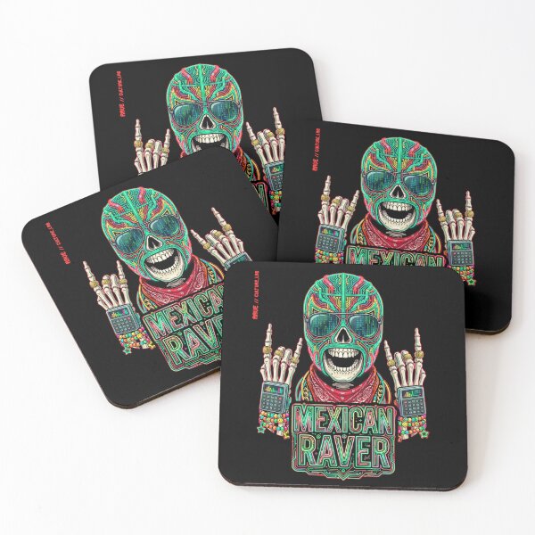 Item preview, Cyberpunk Luchador Skull - Neon Mask Edition designed and sold by RaveCultureLab.