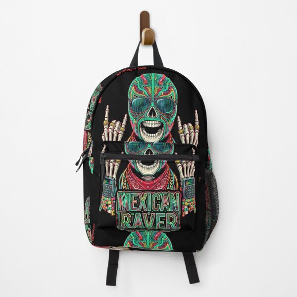 Item preview, Cyberpunk Luchador Skull - Neon Mask Edition designed and sold by RaveCultureLab.
