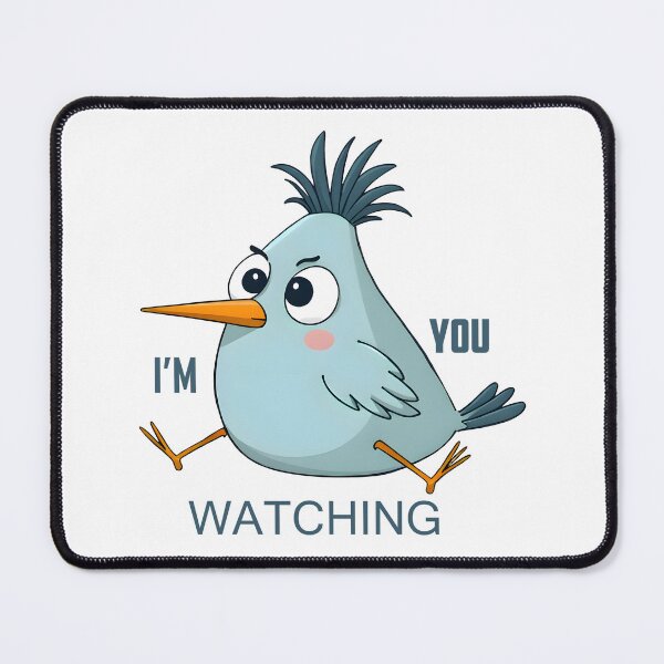 Item preview, Suspicious Blue Bird I'm Watching You Humor designed and sold by Found Dream.