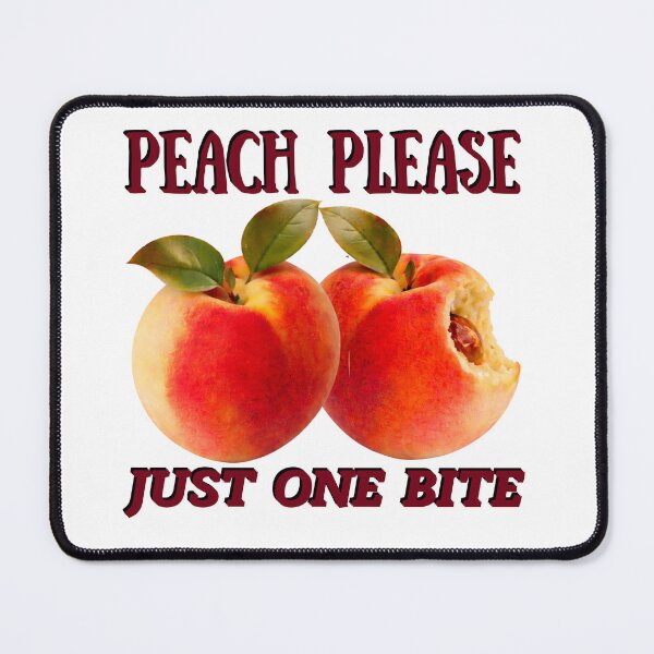 Item preview, Peach Please Just One Bite Funny Peach Pun Cute Food Humor Design designed and sold by bloomandbeads.eu.