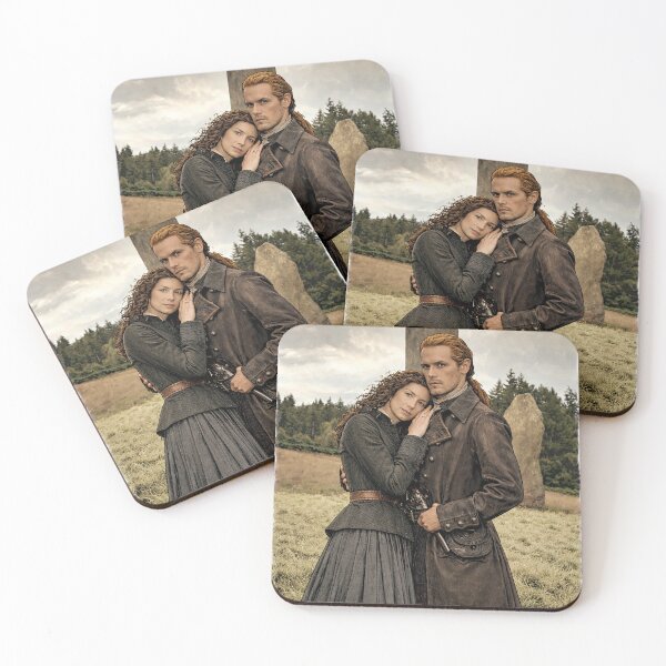 Item preview, Sam Heughan and Caitriona Balfe from the Outlander series (fan art) designed and sold by PopCultureAndStuff.