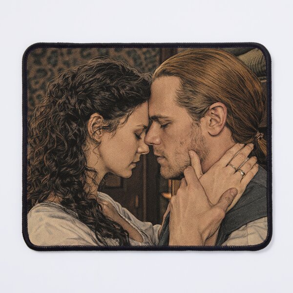 Item preview, Sam Heughan and Caitriona Balfe from the Outlander series kissing (fan art) designed and sold by PopCultureAndStuff.