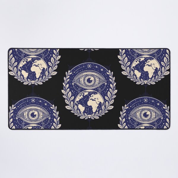 Item preview, All Seeing Eye Cosmic Earth Vintage Occult Mystical Art designed and sold by Cipher & Soul.
