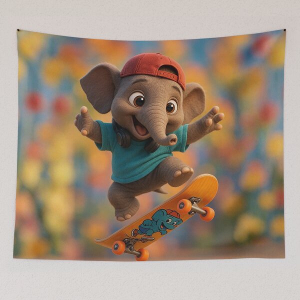 Item preview, Skater Sumatran Elephant designed and sold by Sillytoe.