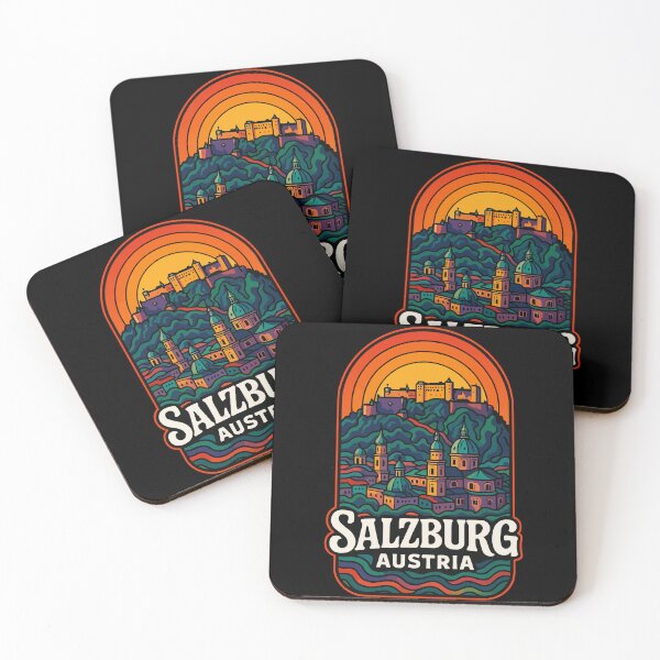 Item preview, Salzburg Austria Europe Retro Trippy designed and sold by TomFrontierArt.