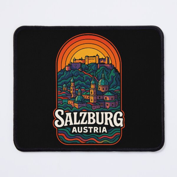 Item preview, Salzburg Austria Europe Retro Trippy designed and sold by TomFrontierArt.