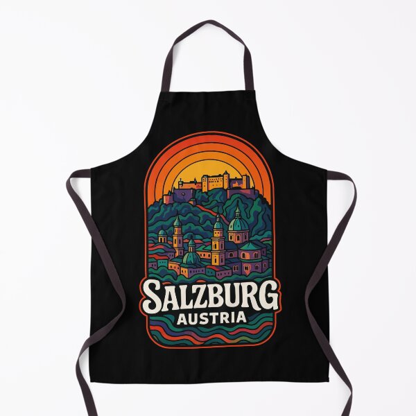 Item preview, Salzburg Austria Europe Retro Trippy designed and sold by TomFrontierArt.