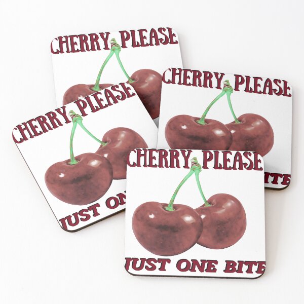 Item preview, Cherry Please Just One Bite Funny Cherry Pun Cute Fruit Humor Design designed and sold by bloomandbeads.eu.