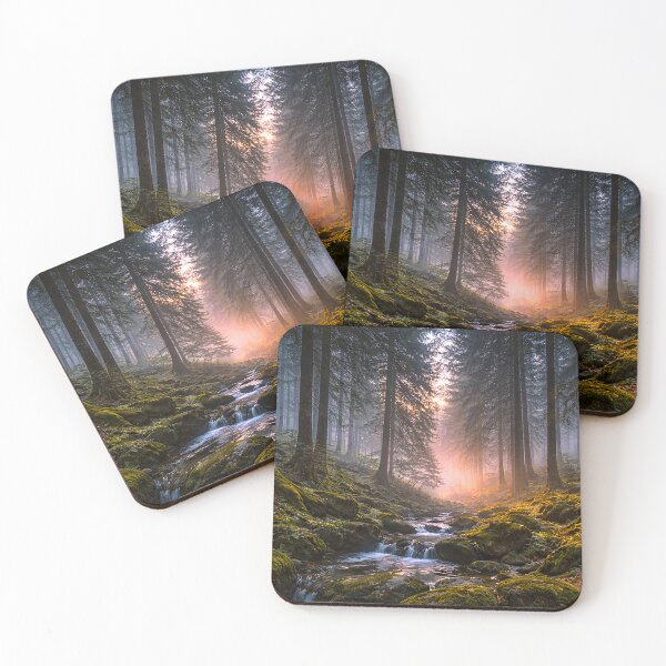 Item preview, Misty Sunlit Balkan Forest Stream designed and sold by IntelliMindDesigns.