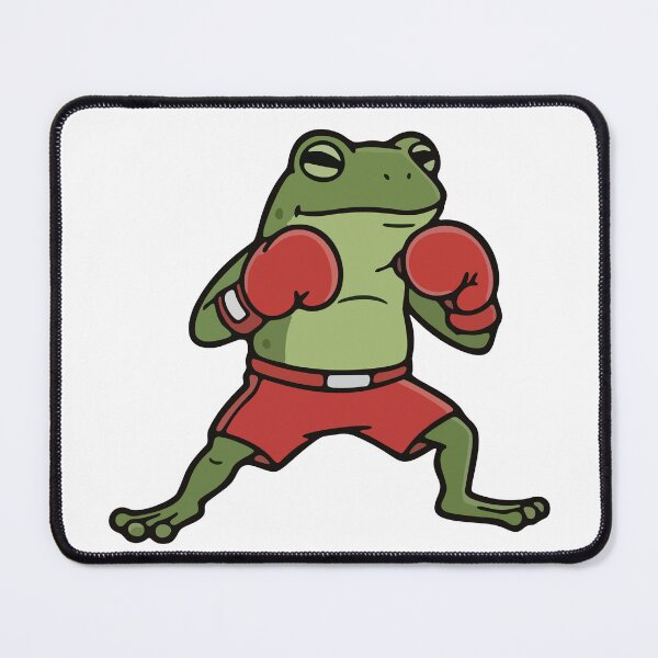 Item preview, Boxing Frog with Red Gloves Sports Illustration designed and sold by Floomart.