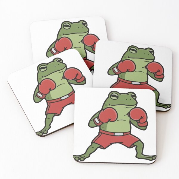 Item preview, Boxing Frog with Red Gloves Sports Illustration designed and sold by Floomart.