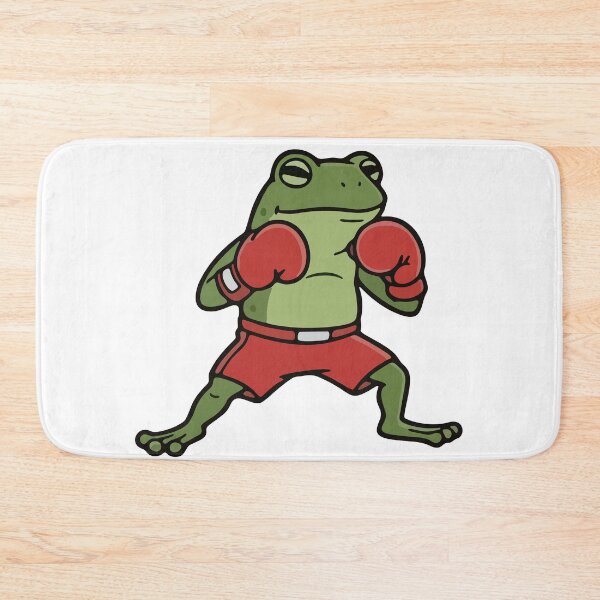 Item preview, Boxing Frog with Red Gloves Sports Illustration designed and sold by Floomart.